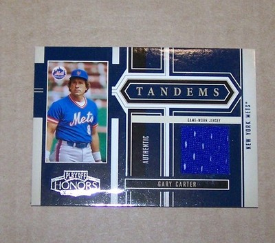 2004 Playoff Honors #T-16 Gary Carter  Mike Piazza Tandem Material 245/250  H5