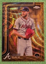 2025 Topps Gilded Collection Chris Sale Gold Wave Braves /75 #122