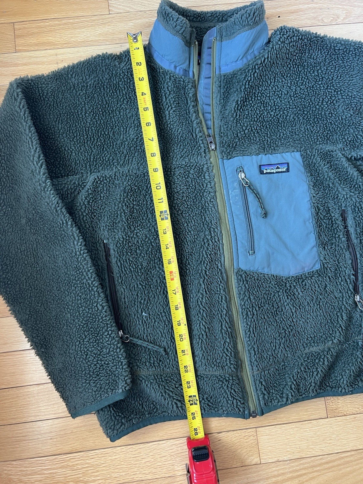 Vintage Patagonia Retro-X Deep Pile Fleece Jacket 2000 Green Size Medium USA thumbnail 6