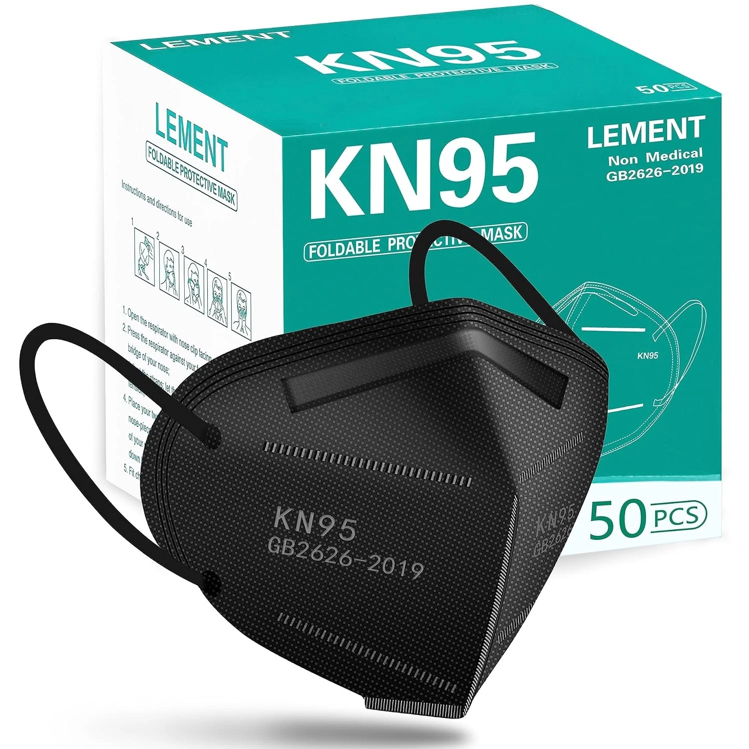 KN95 Face Mask 5 Layer Cup Dust Safety Masks Filter