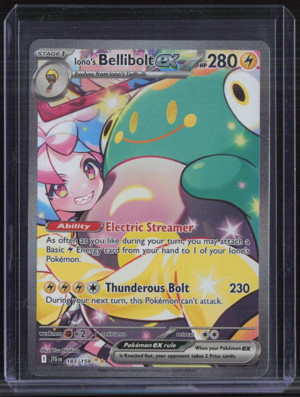 2025 Pokemon Journey Together Special Illustration Rare #183 Iono's Bellibolt ex