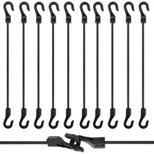 ⚓ 10 Stück Gummispanner 30cm 🔄 Seilhaken Spanngummi mit Haken Gepäckspanner Set