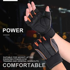 Unisex Fitness Gloves Workout Weight Lifting Gym Training Wrist Wraps Straps Men