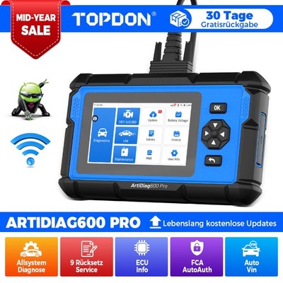 TOPDON AD600Pro OBD2 Scanner, Live-Daten, Fehler löschen und DPF-Regeneration