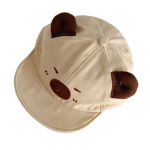 Lovely Capybara Charm Baby Hat Soft Breathable Cotton Duck Tongue Hat Headgear - Picture 5 of 12