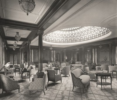 Cunard Line Ocean Liner 1907 Vintage Ship Lounge Photo Reprint Wall Art