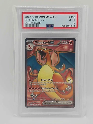 2023 POKEMON MEW EN-151 183 CHARIZARD EX ULTRA RARE PSA 9