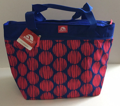 Borsa Igloo XL Market isolata (23,5"WX15" HX9,75"D) nera/blu o rossa/arancione - Foto 20 di 32