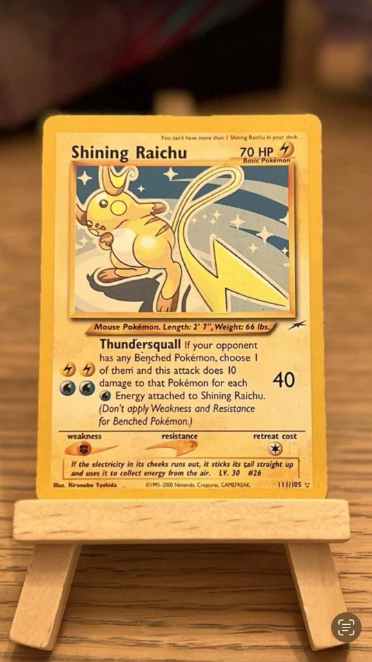 Pokémon Shining Raichu 111/105 Neo Destiny Holo - Image 4 of 4