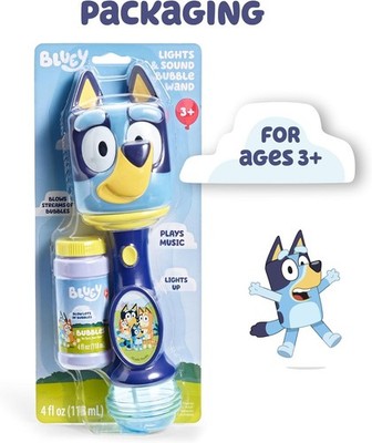 Bluey Light Sound Toys Electric Auto Bubble Wand Toddlers Kids Adult Bubble NEW