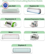 Cricut Maker Cutting Machine Power Cord Compatible KSAH1800250T1M2 Explore Cake