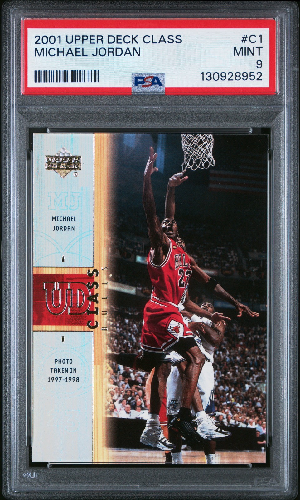 2001 Upper Deck Class #C1 Michael Jordan PSA Mint 9