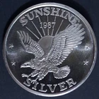 1 oz Silver Round/Medal - 1987 Sunshine Mint Silver Eagle - BU from tube