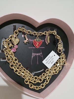 Juicy Couture Gold Chain Belt with Charms Heart Cherry  display picture 1