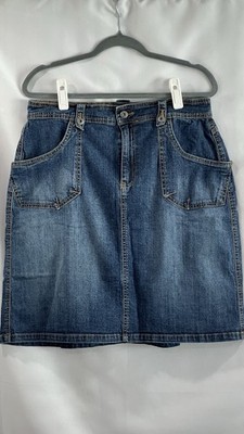 Classic Jean Skirt Size 14 Gloria Vanderbilt Blue Denim Western Cowgirl
