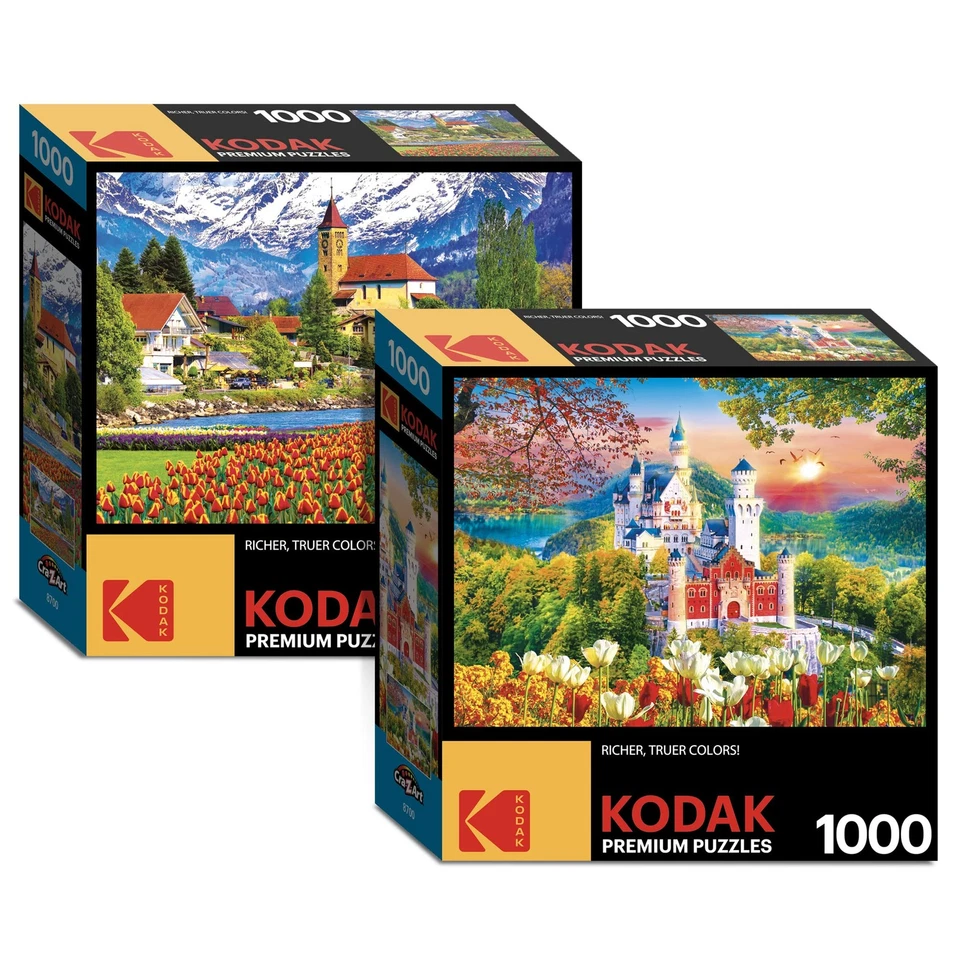 Juego de Rompecabezas Premium 2x1000 Piezas Rompecabezas para Adultos Suiza Alemania Foto 3 de 4