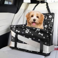 Dog Car Seat forSmall/Medium Dogs up to 20 lb, Pet Car Seat with Adjustable Safe