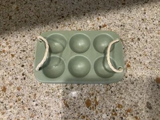 NEW Target Bullseye's Playground Spring 2023 Green Ceramic Egg Holder w/ Handles