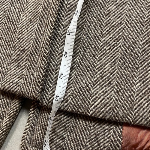 Vintage 60s Tweed Wool Overcoat Top Coat 42 Men’s Herringbone Atomic Alpagora - Picture 13 of 18