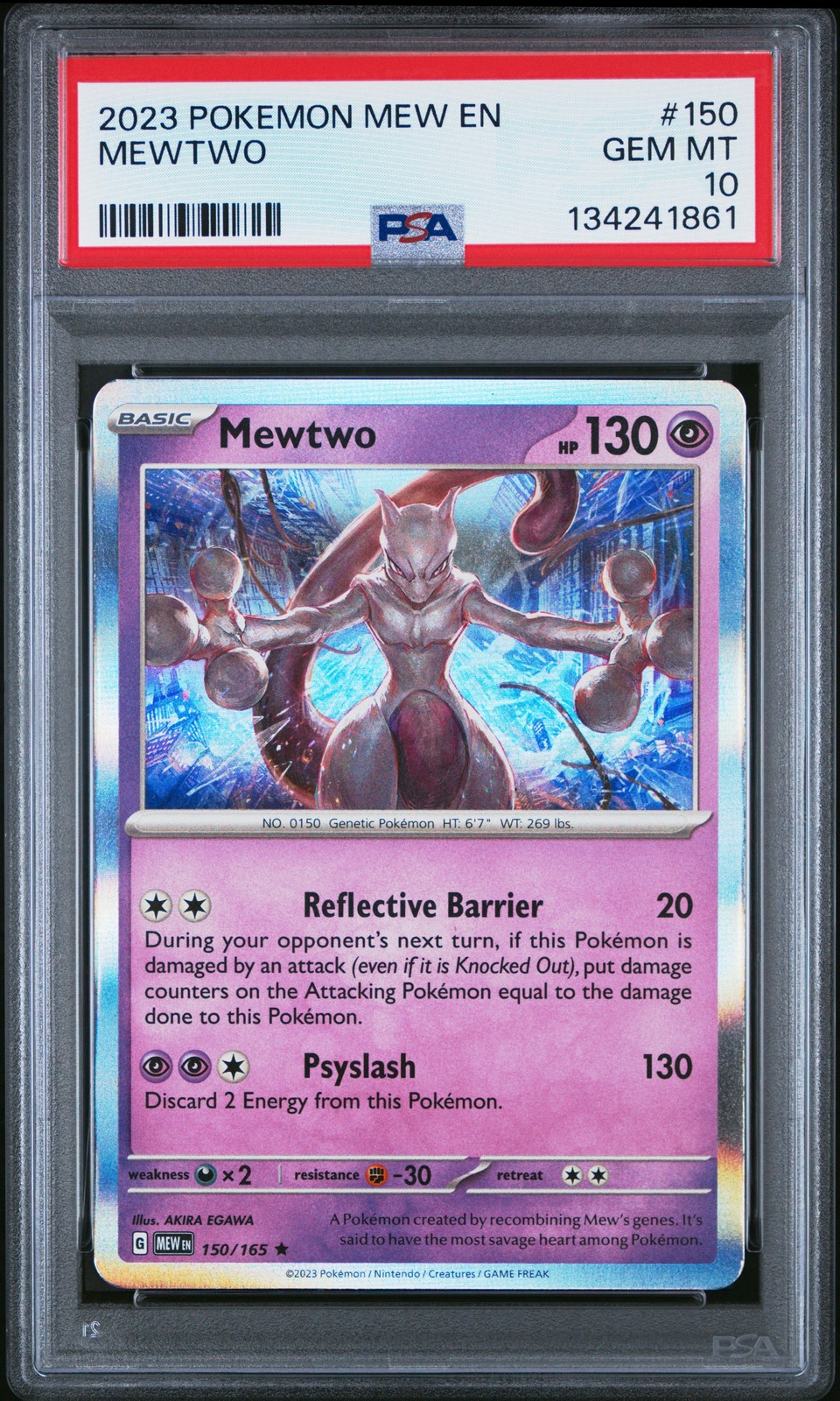 2023 POKEMON MEW EN-151 #150 MEWTWO PSA 10