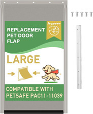Large Dog Door Replacement Flaps with Metal Replacement Bracket and Screws, Comp