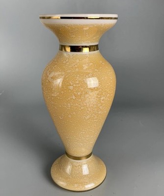 Glas Vase; Rapotin Glass; Tschechoslowakei; 50er; D8/7cm, H20cm