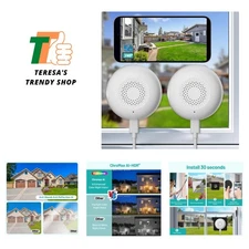 3MP Window Cameras for Home Security-2 Pack, 5GHz & 2.4GHz WiFi Dome Security...