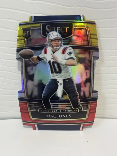 2021 Panini Select - Concourse Mac Jones #51 Red & Yellow Prizm Die-Cut (RC)