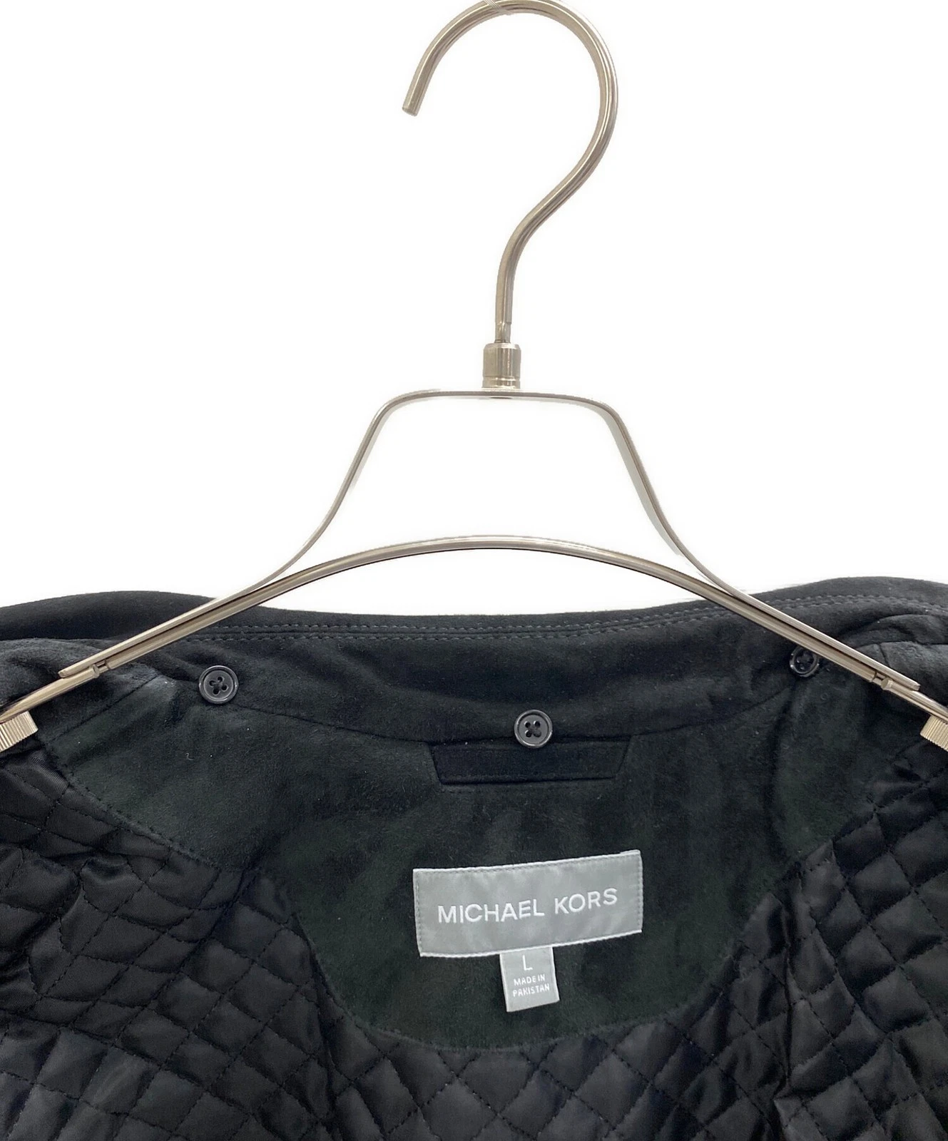 Michael Kors Suede Leather Zip Blouson Jacket Men's Size L Black - product detail image 4
