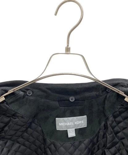 Michael Kors Suede Leather Zip Blouson Jacket Men's Size L Black image 4