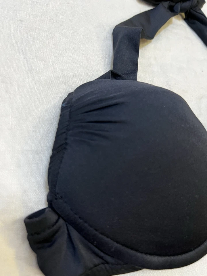 Mossimo 2 Pc Swimsuit Pushup Underwire Bra (34B?) & Hipster Bottom XL Black - Image 3 of 4