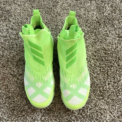 adidas Boost High Top Slip On Green White Basketball Sneakers