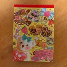 Heisei Retro Q-LiA Mabu Dachi Memo Pad Bear Unused