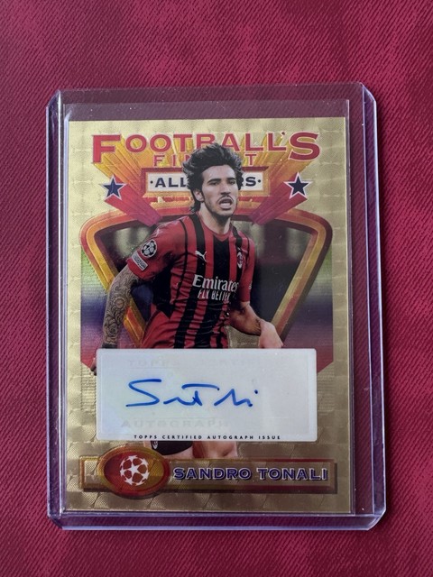 2021/22 Topps Finest Flashbacks FB Finest Auto Sandro Tonali Super Refractor 1/1