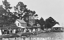 Boardwalk Scene Oak Orchard Delaware DE - Reprint
