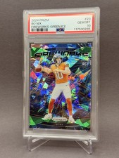 PSA 10 Bo Nix RC 2024 Prizm Fireworks Green Ice #23 Rookie Broncos