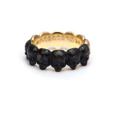 mens jewelry david yurman black diamond skull ring