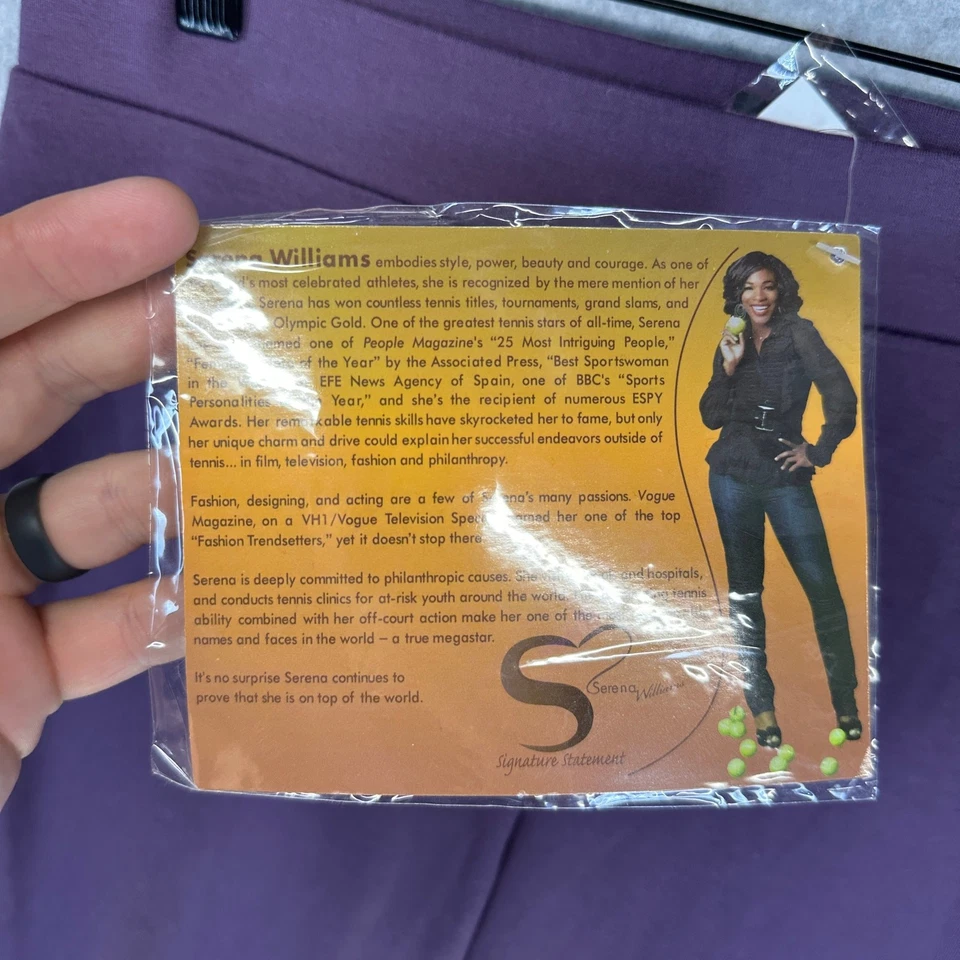 Serena Williams Signature Statement Leggings Women Small Purple Pull On Stretch - Image 3 of 4