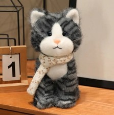 Gray Kitten Cat Plush Toy 8" Stuffed Animal Toddler Doll Gift for Kids
