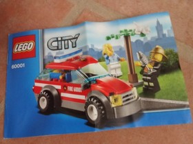 BOITE LEGO CITY 60001-VOITURE DE POMPIER-SAUVETAGE DU CHAT-COMPLET-BOITE+NOTICE