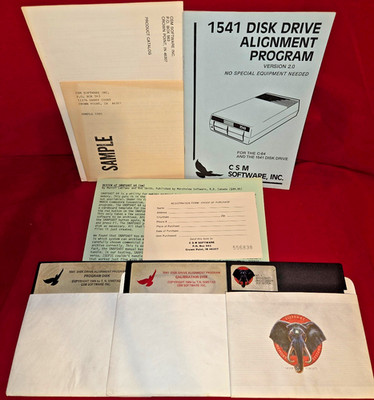 1541 Disk Drive Alignment Program for Commodore 64 5.25'' Disks and manuals, etc