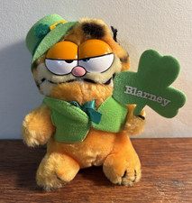 VTG Dakin Garfield St. Patrick's Irish Blarney Plush 1981 Stuffed Animal GUC