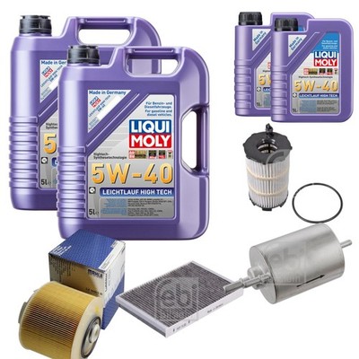 FEBI Inspektionspaket 12L LIQUI MOLY 5W-40 Leichtlauf High Tech für Audi A6