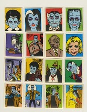 The Munsters TV Show Complete Stamp / Sticker Set (16 )1964 Leaf