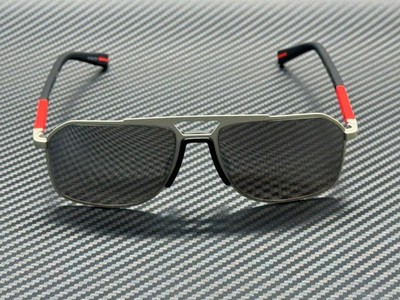 PRADA LINEA ROSSA PS B51S 18X80I Matte Silver Mirror Men's 56 mm