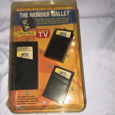 Wonder Wallet Black Men's Credit Card Wallets Solid Pattern TV Theme Set