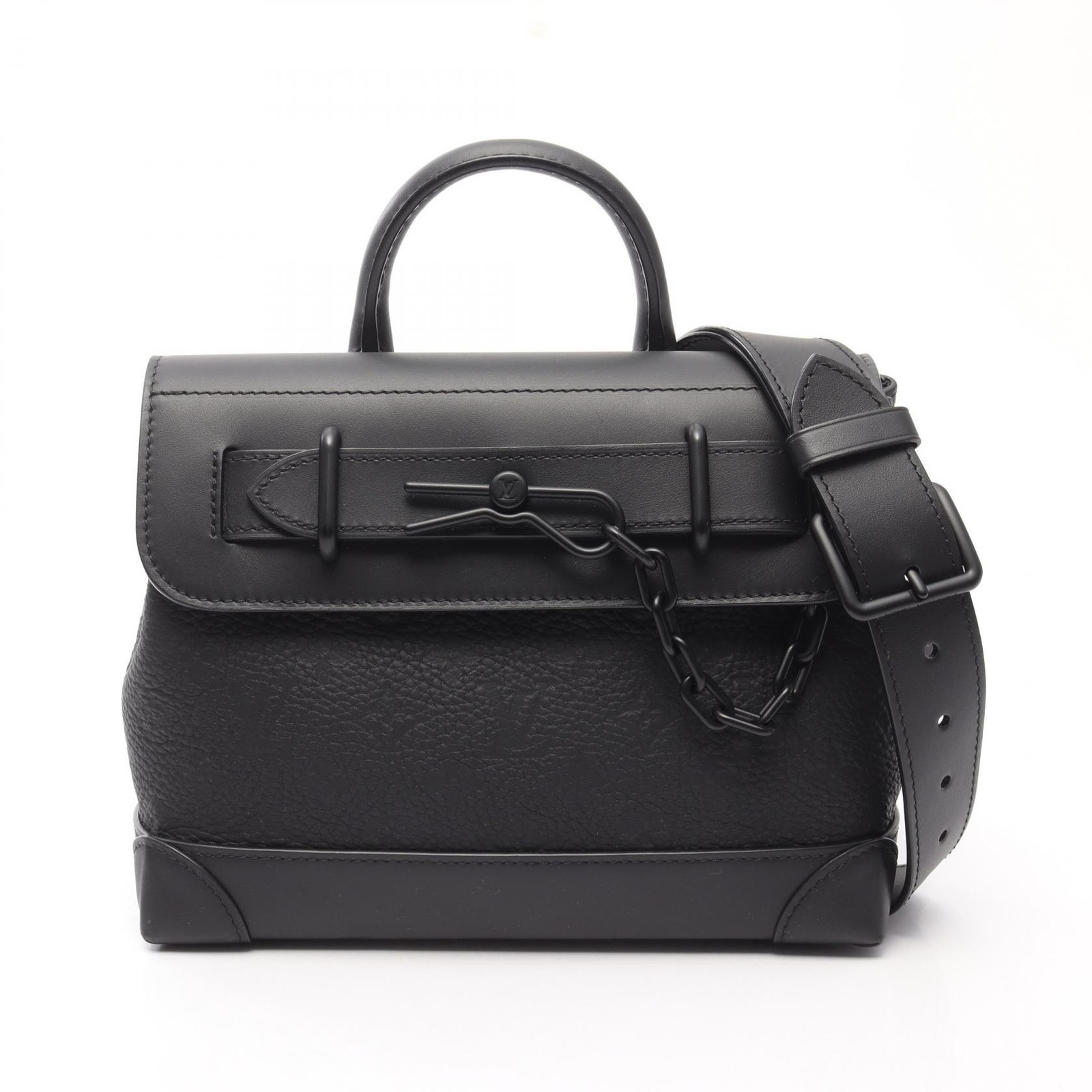 LOUIS VUITTON Steamer PM Shoulder Handbag M24436 Monogram Taurillon leather Used