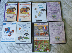 Huge Embroidery Design Lot 9 CD-ROM RARE Purely Gates Dakota Collectibles Club