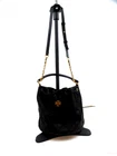 Tory Burch Fleming Soft Leather Black Bucket Handbag Purse 9"x 9"x 5"