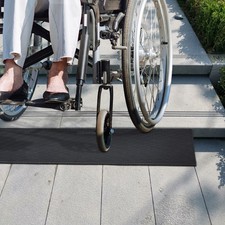 Cuttable Threshold Ramp Non-Slip Solid Rubber Ramps for Doorway Car Driveway 1pc